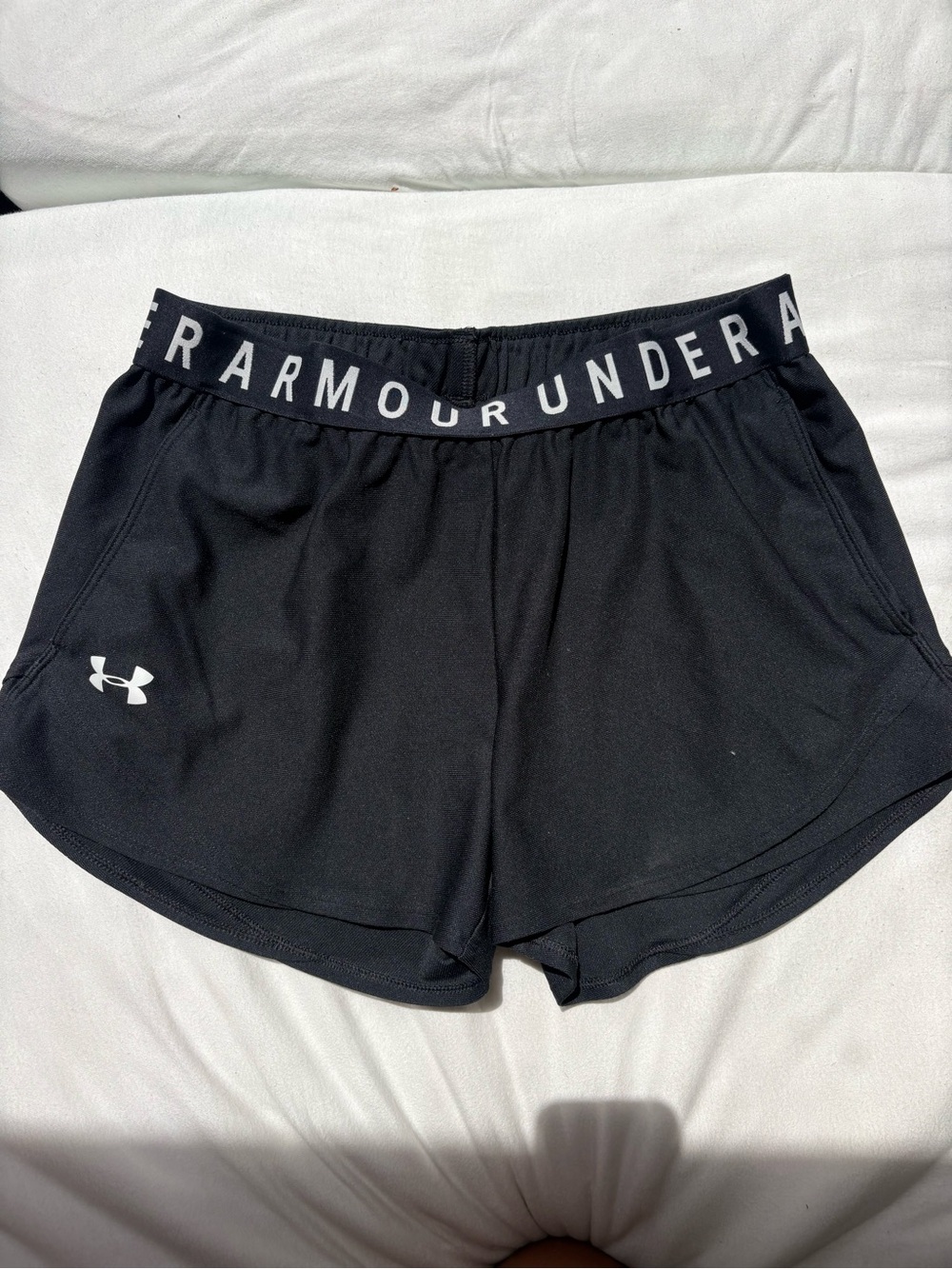 Under Armour Black Women's Athletic Shorts with Branded Waistband